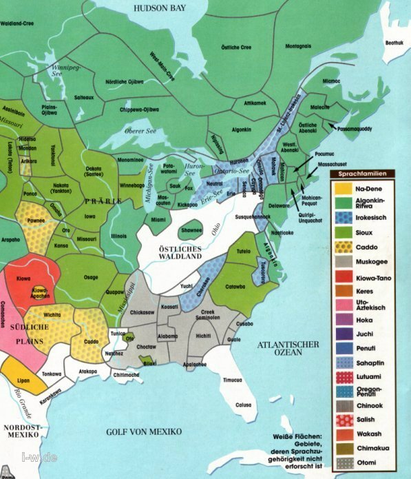 Karte der Sprachfamilien