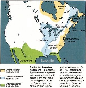 Historische Karte Nordamerikas